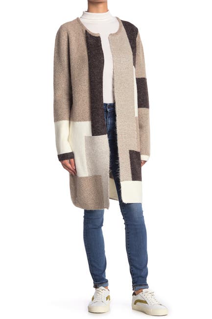 Cyrus | Colorblock Print Knit Cardigan | Nordstrom Rack