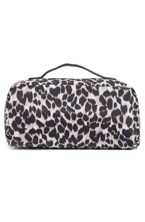 Bcbg Fold Out Cosmetic Case In Tan Leopard