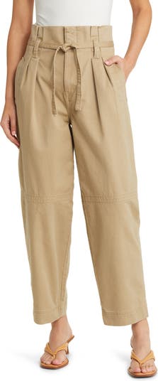 Madewell Paperbag Trench Trousers in (Re)generative Chino | Nordstrom