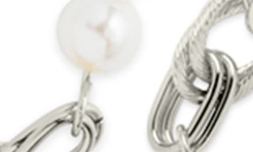 Sterling Forever Ivanna Mother Of Pearl Chain Matching Set In Silver