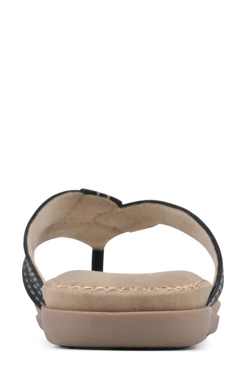Cliffs By White Mountain Fateful Flip Flop In Black/nubuck