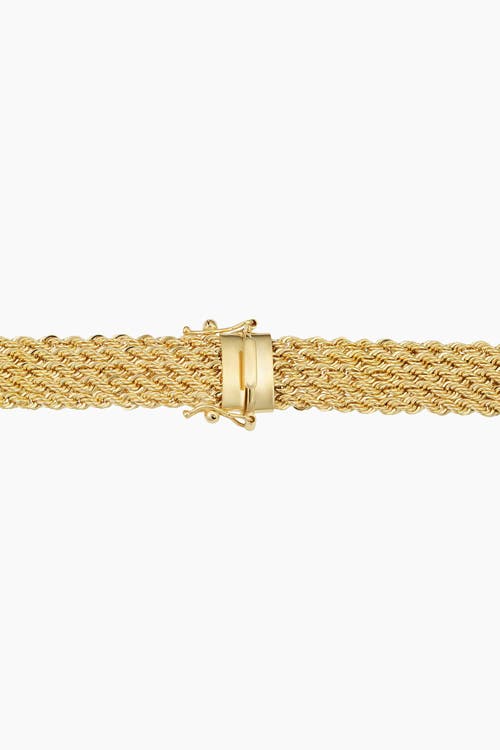 Shop Oradina 18k Yellow Gold Roman Rope Quartet Bracelet