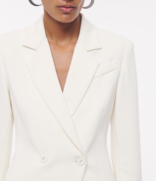 Another Tomorrow Jersey Double-breasted Jacket In Vanilla