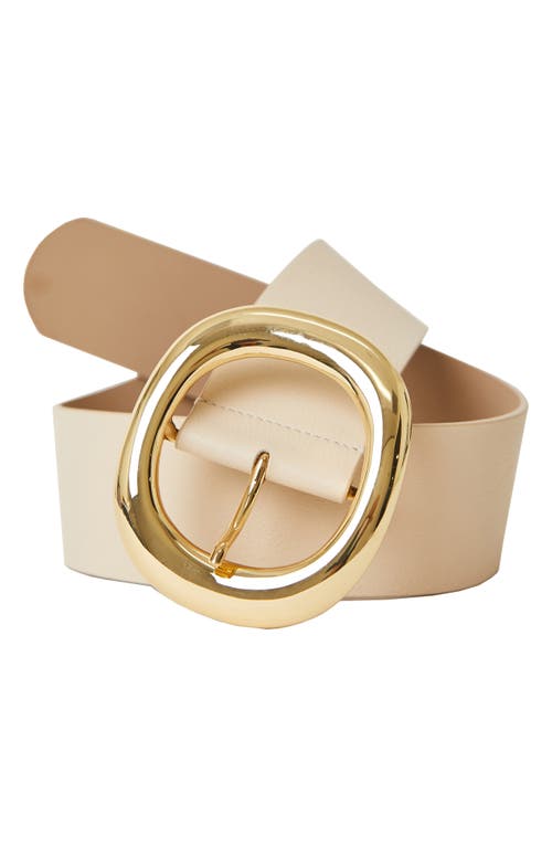 Shop B-low The Belt Nolami Leather Belt In Latte Gold