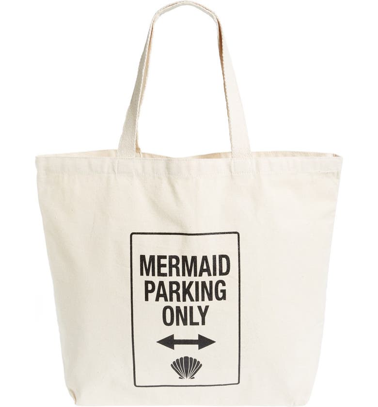 WORKSHOP 28 'Mermaid Parking Only' Canvas Tote | Nordstrom