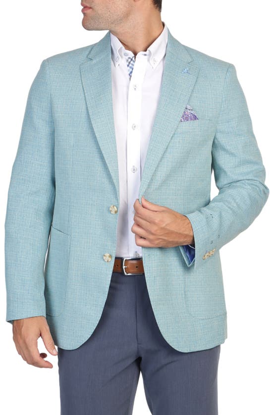 Tailorbyrd Broken Check Sport Coat In Seaglass