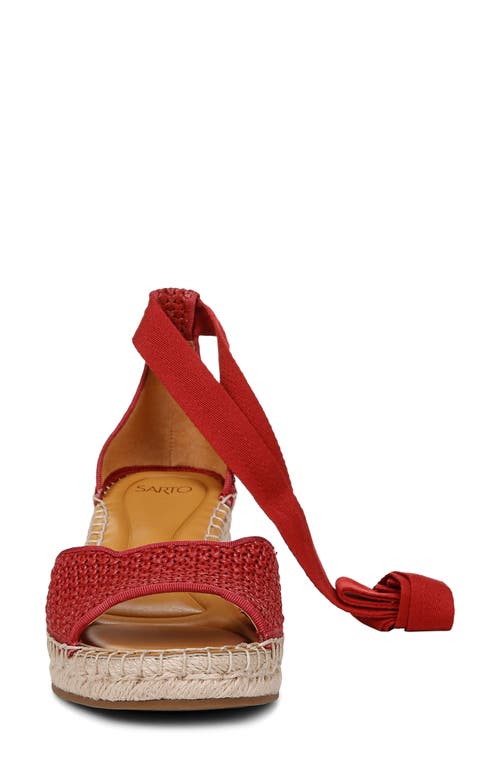 SARTO BY FRANCO SARTO SARTO BY FRANCO SARTO CASEY ANKLE WRAP ESPADRILLE PLATFORM WEDGE SANDAL