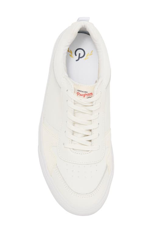 Shop Official Program Canvas Lace-up Sneaker In Off White/white