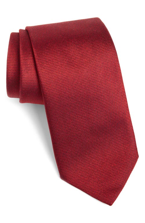 Canali Solid Silk Tie in Red at Nordstrom