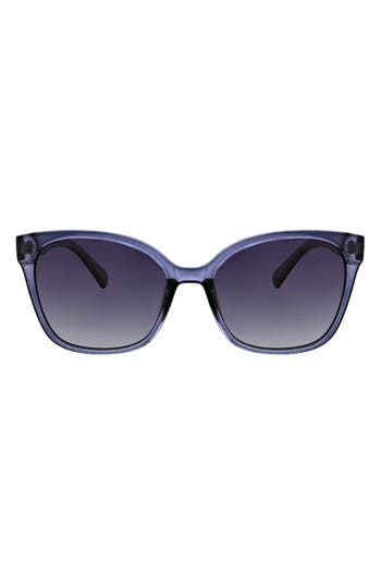 Oscar De La Renta Modern 54mm Square Butterfly Polarized Sunglasses In Blue Crystal