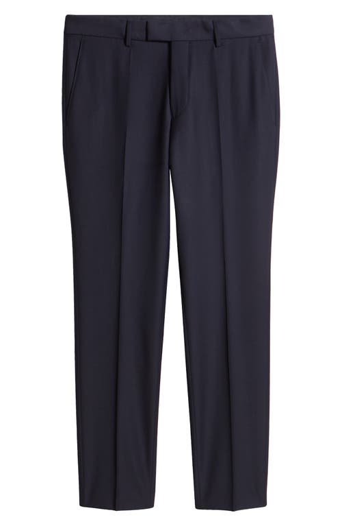 BOSS Glover Flat Front Stretch Wool Dress Pants Navy at Nordstrom, X R
