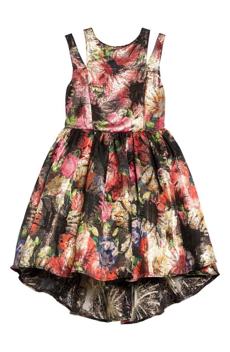 Pastourelle by Pippa & Julie Floral Brocade High/Low Dress (Little ...