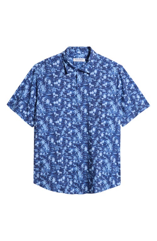 Shop Tommy Bahama Bahama Coast Cabana Shores Short Sleeve Button-up Shirt In Island Navy