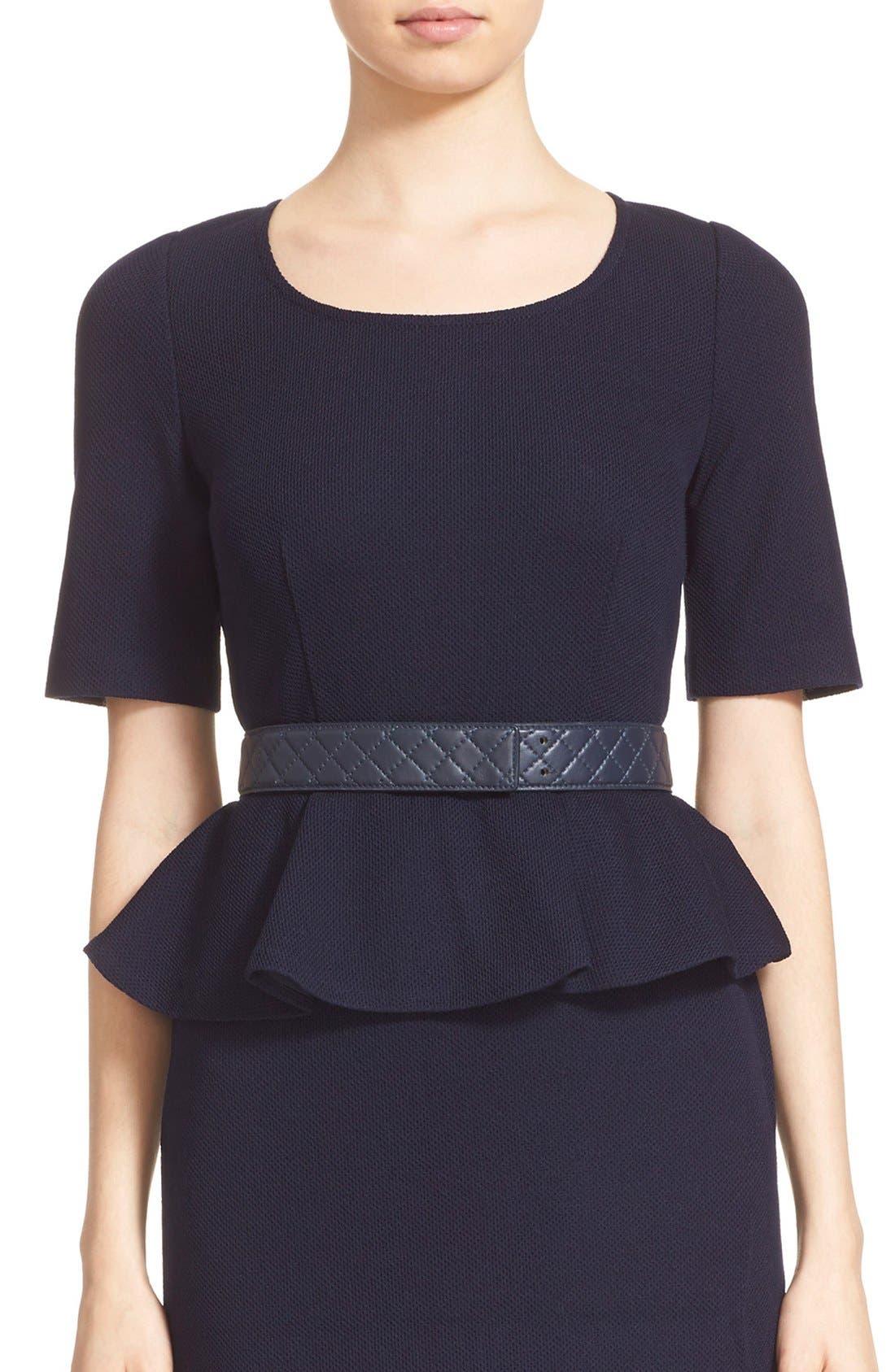 St. John Collection Quilted Leather Belt Nordstrom