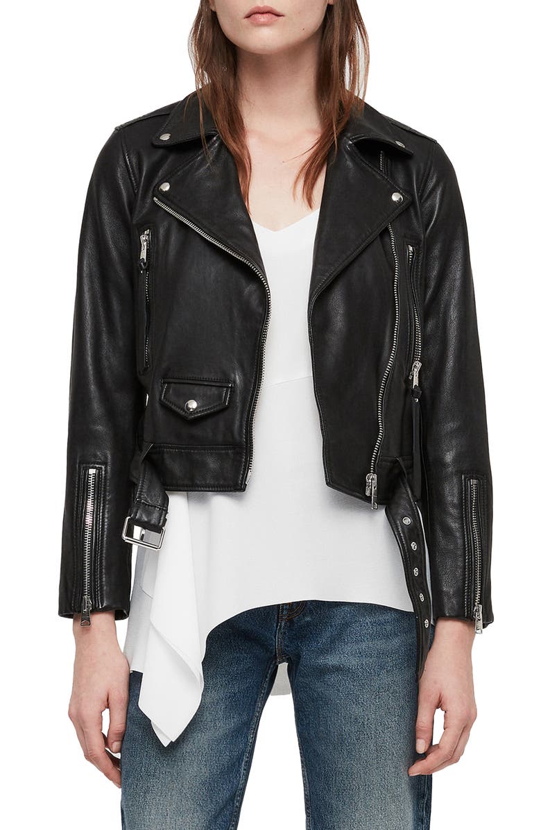 Allsaints Juno Leather Biker Jacket Nordstrom