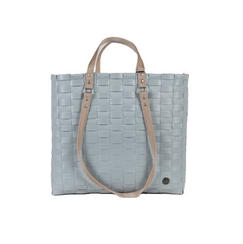 Handed By Go! Sport Recycled Plastic Weekender Bag In Steel Grey/cream White