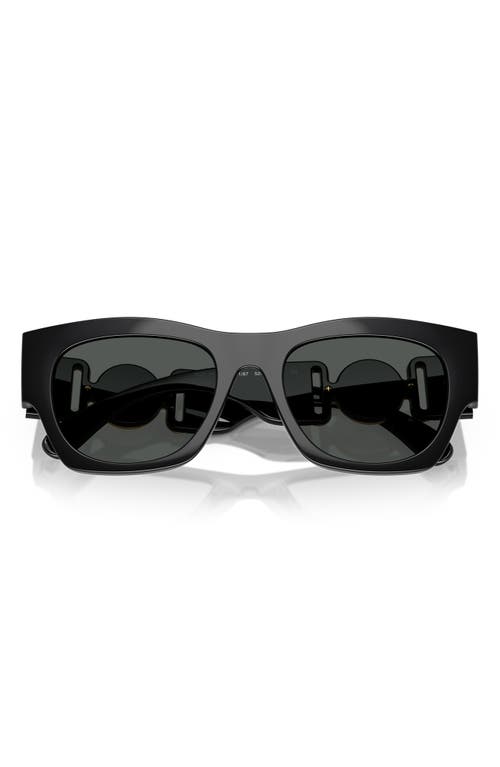 Shop Versace 52mm Pillow Sunglasses In Dark Grey