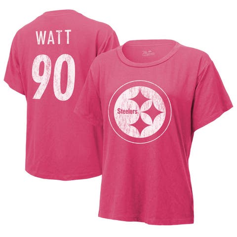 Women's Majestic Threads C.J. Stroud Pink Houston Texans Name & Number  T-Shirt