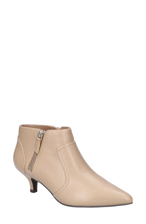 Easy Street Annalee Womens Zip Up Slip On Ankle Boots In Almond