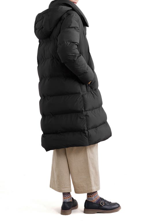 Shop Seasalt Cornwall Holywell Bay Waterproof Puffer Coat In Black