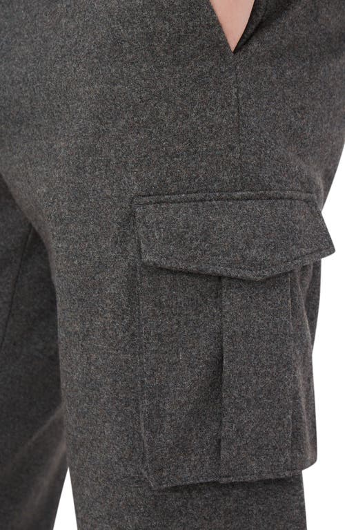 Shop Bugatchi Wool Blend Cargo Pants In Zinc