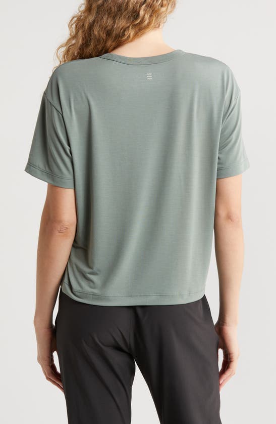 Shop Free Fly Elevate Boxy T-shirt In Agave Green