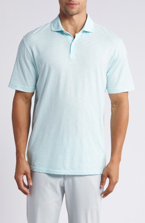 Crown Crafted Journeyman Pima Cotton Polo in Iced Aqua
