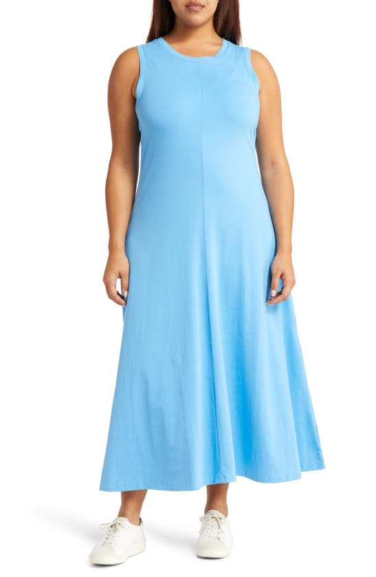 Nordstrom Sleeveless Cotton Knit Dress In Blue Maya