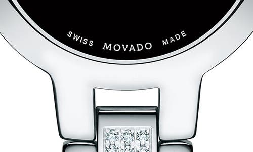 Shop Movado Amorosa Diamond Bangle Watch, 24mm In Silver/black/silver