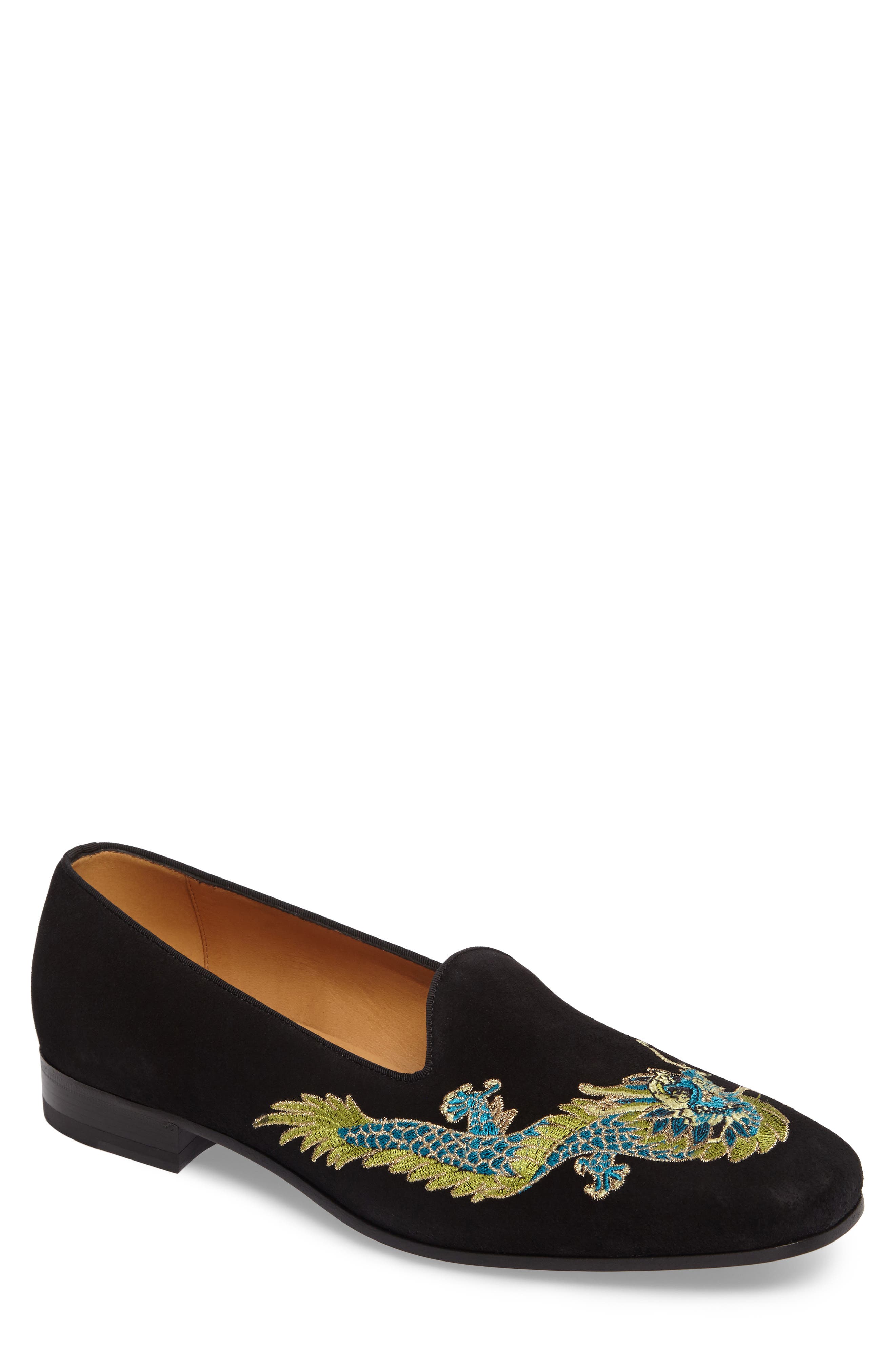 black gucci slip ons