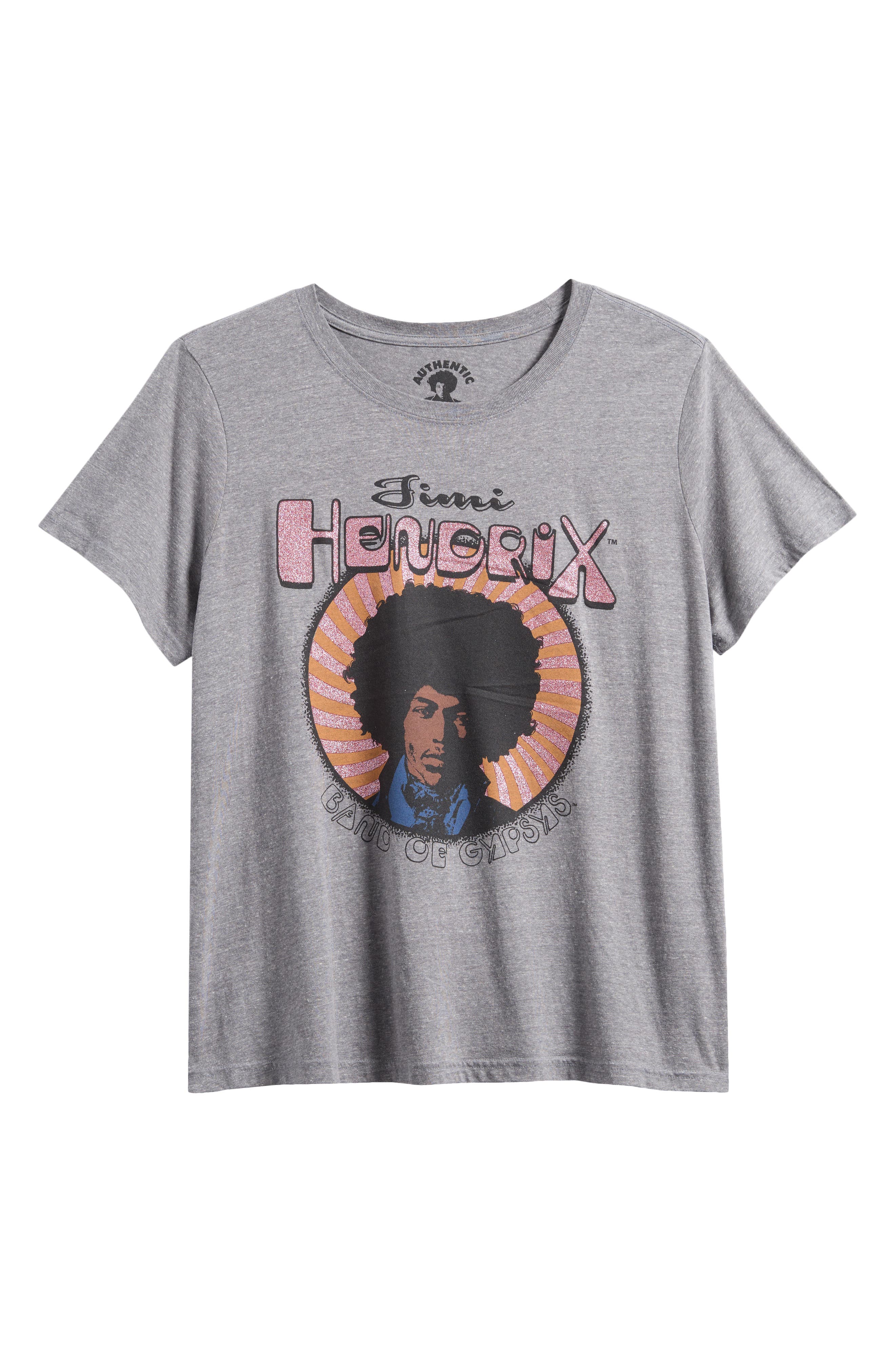 Lucky Brand Hendrix Glitter Graphic T-Shirt in Medium Heather Grey Cover