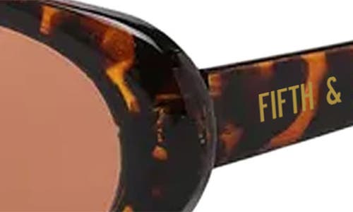 Shop Fifth & Ninth Taya 53mm Polarized Oval Sunglasses In Torte/brown