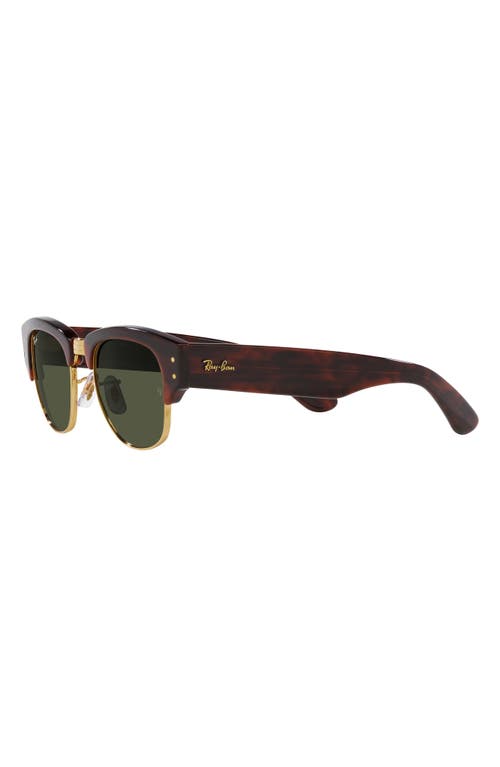 Ray Ban Ray-ban Mega Clubmaster 50mm Square Sunglasses In Brown/green