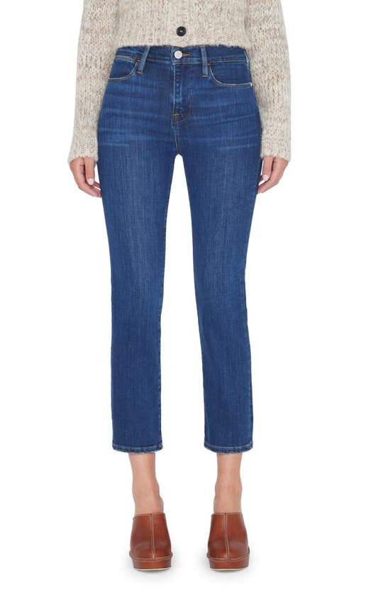 Shop Frame Le High Straight Leg Jeans In Majesty