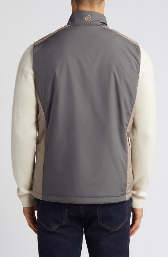 Shop Johnston & Murphy Xc4 Colorblock Water Resistant Vest In Taupe