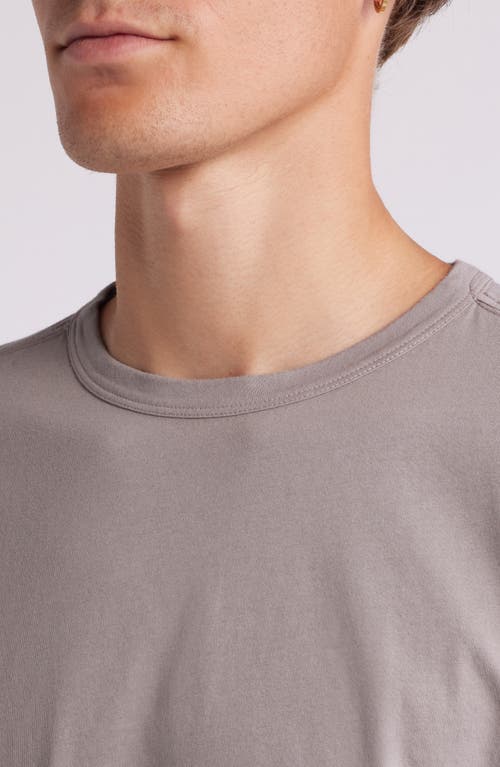 Merz B Schwanen Organic Pima Cotton T-shirt In Grey Melange