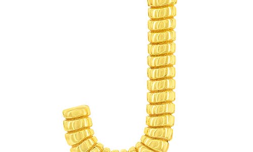 Simona Croissant Initial Pendant Necklace In Gold- J