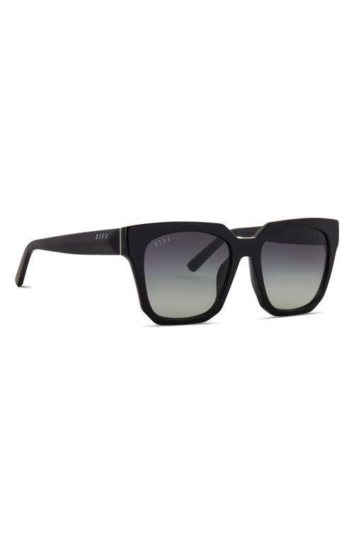 Diff Ariana Ii 54mm Gradient Square Sunglasses In Black/grey Gradient