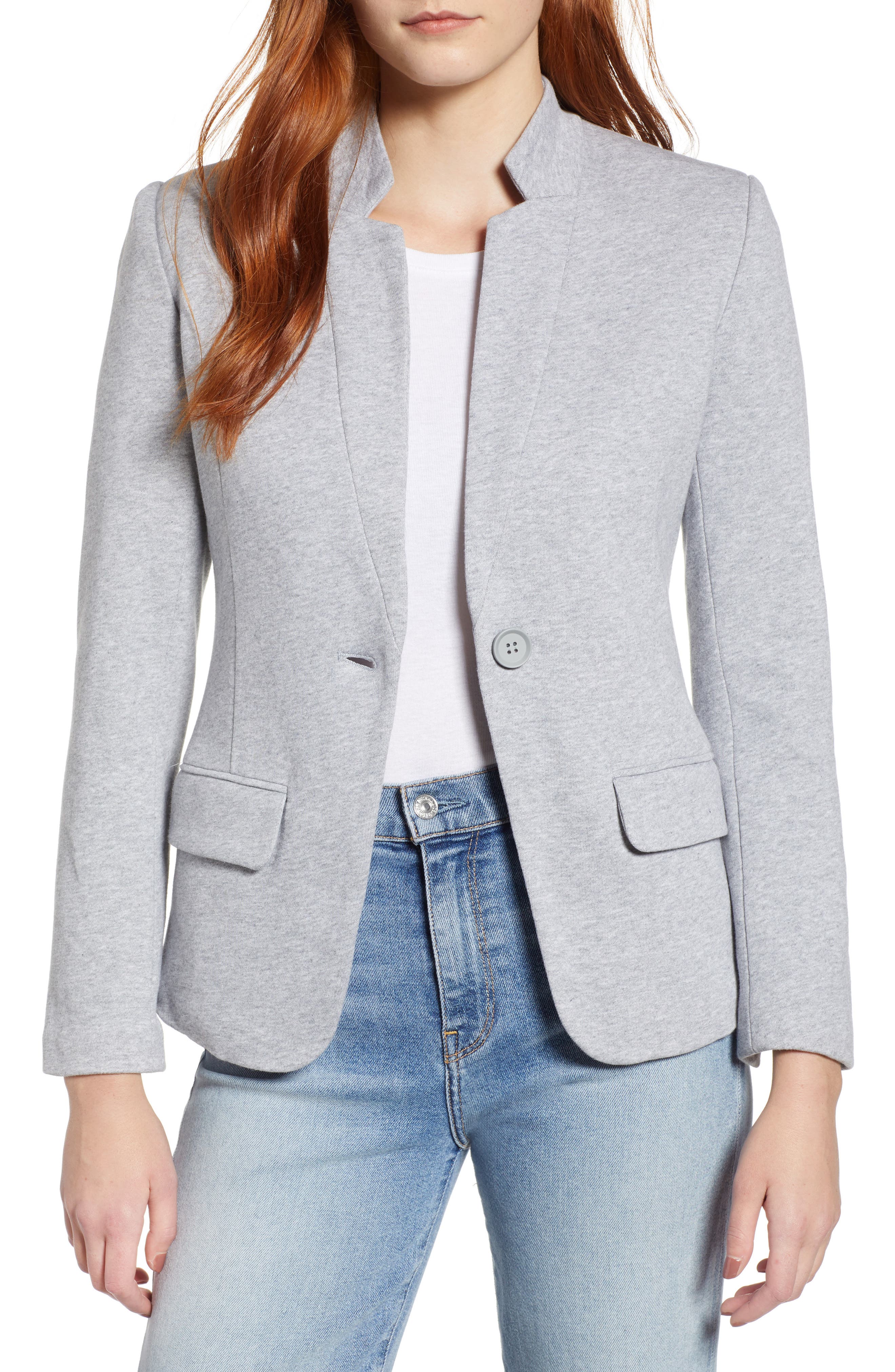 Gibsonlook Notch Collar Cotton Blend Blazer Nordstrom Rack