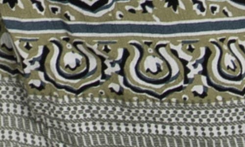 Saachi Mosaic Tile Print Cover-up Kaftan In White