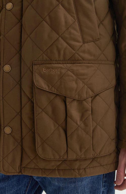 Shop Barbour Lydford Quilted Jacket In Dark Sand Copper