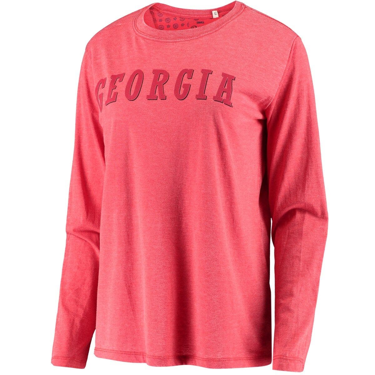 PRESSBOX Women's Pressbox Red Georgia Bulldogs Tonal Block Vintage Wash ...