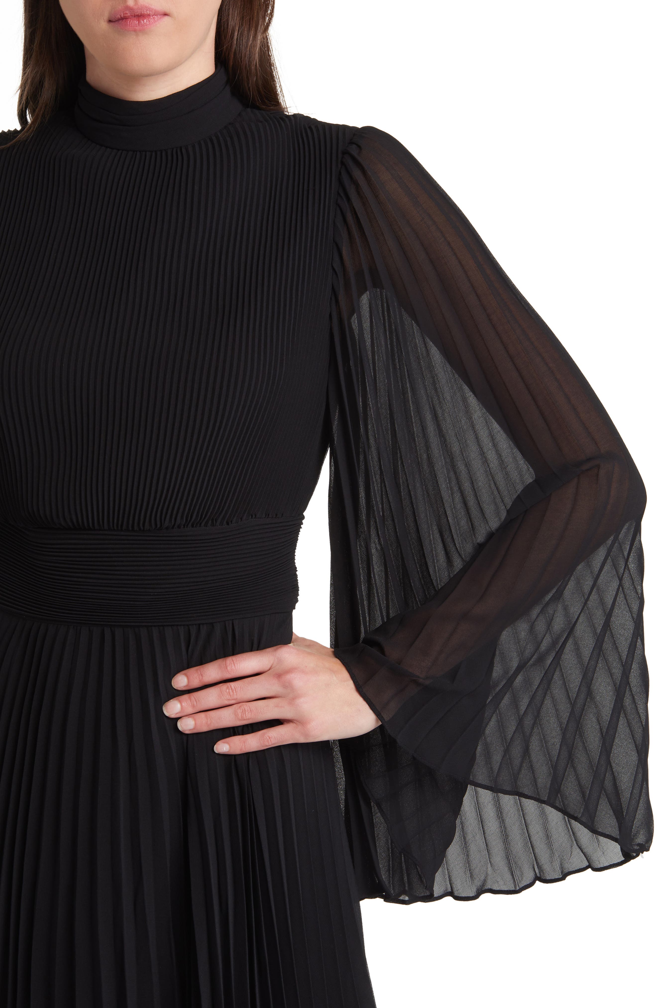 milly rosemary pleated mini dress Milly Rosemary Mini Dress in Pleated Chiffon knee Length Dress Size 6 MSRP $450