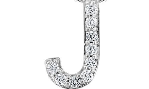 Effy Sterling Silver Pavé Diamond Initial Pendant Necklace In White-j