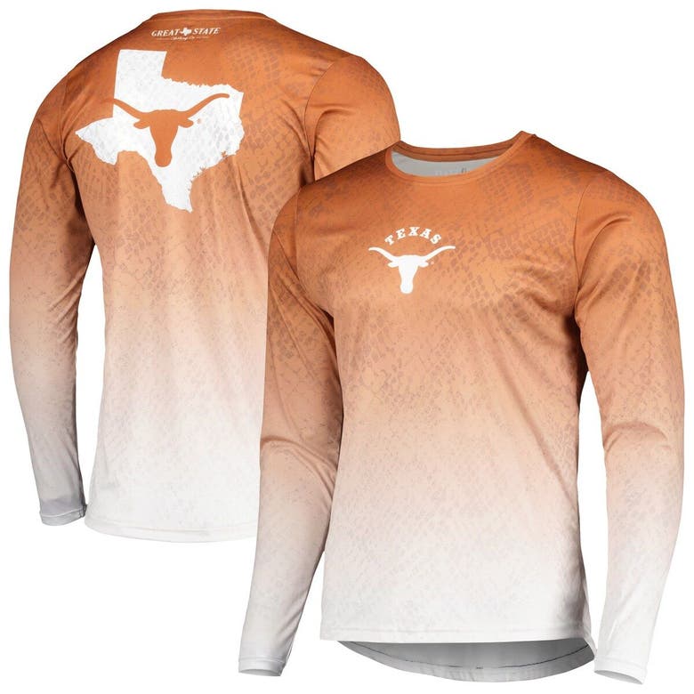 Flogrown Texas Orange Texas Longhorns Knockout State Long Sleeve T-shirt In Burnt Orange