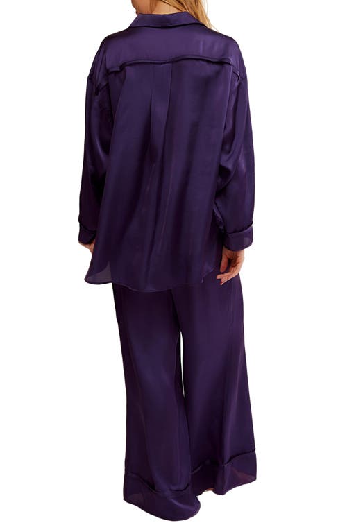 Shop Free People Dreamy Days Pajamas In Gothic Grape