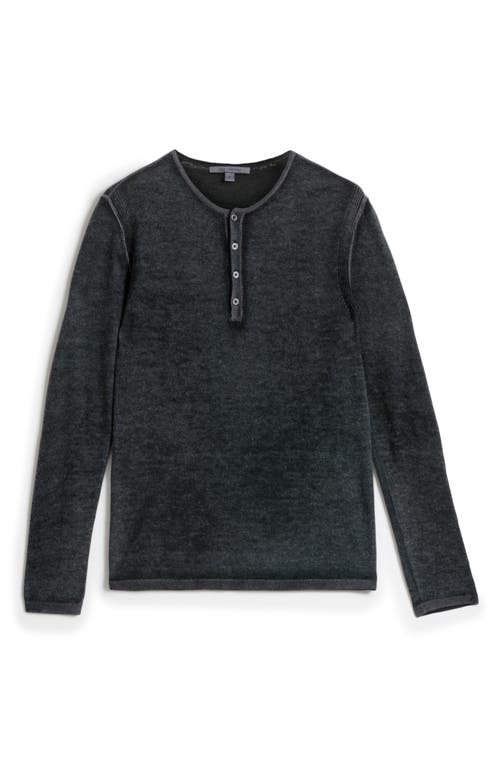 Shop John Varvatos Christie Silk & Cashmere Henley Sweater In Forest Green