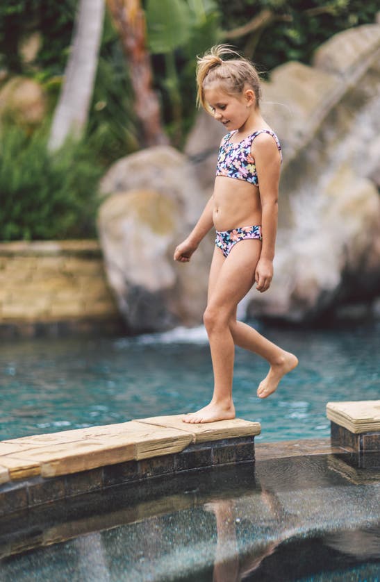 Shop Feather 4 Arrow Kids' Island Hopper Reversible Two-piece Swimsuit In Black