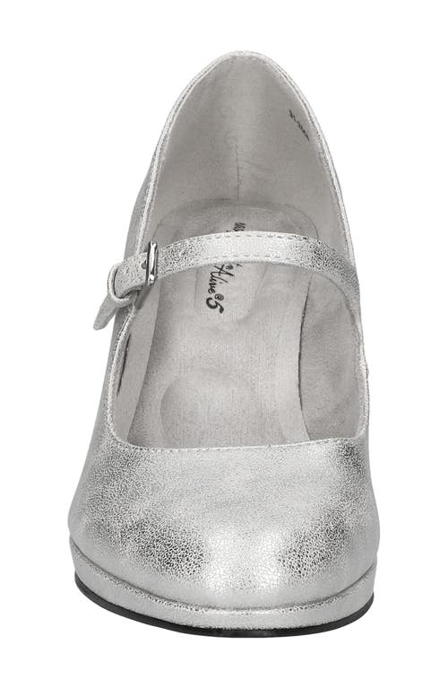 Shop Easy Street Zest Mary Jane Platform Pump In Silver