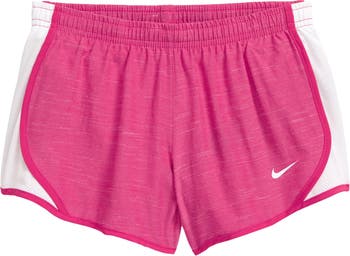 Nike Girl's Dry Tempo Shorts Swoosh (Little Kids/Big Kids) Tropical  Twist/White/Sunset Pulse/White LG (14 Big Kid): Clothing, Shoes & Jewelry 